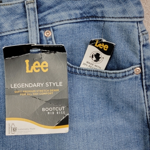 Lee Women's Legendary Bootcut Mid Rise Denim Blue Jeans Sz 14 Reg NEW - Picture 7 of 15